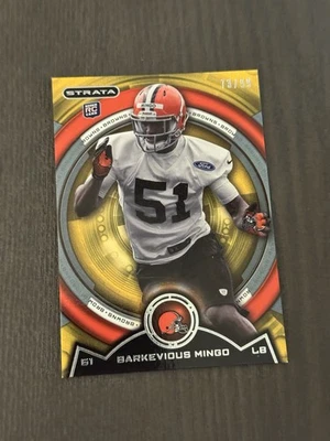 2013 Topps Strata Gold /99 #128 BARKEVIOUS MINGO Cleveland Browns ROOKIE Card RC - Image 1 of 4