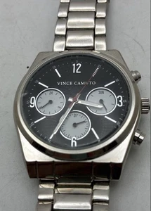 me / Vince Camuto Silvertone Black Dial Multi - Picture 1 of 4