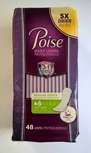 Poise Einlagen normale Länge sehr leichte Saugfähigkeit 48 Stück Neu - Bild 1 von 1
