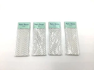 Paper Drinking Straws 4 Pack 40 count For Party Wedding Birthday New - Picture 1 of 2