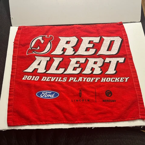 New Jersey Devils 2010 red alert playoff hockey towel Ford Lincoln Mercury ￼ Cover