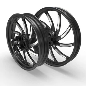 ROYAL ENFEILD CLASSIC 350 MACHINED WHEEL KIT, 19/18, DISC, STYLE 1 P/N KXA00014 - Picture 1 of 2