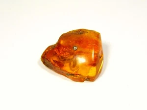 Vintage Baltic Amber Cufflink Cognac Brown Transparent Old Natural Stone 6171 - Picture 1 of 12