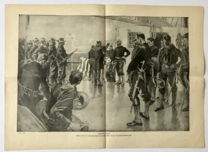 Ilustración de Howard Chandler Christy entierro casi casero en el mar - Imagen 1 de 1