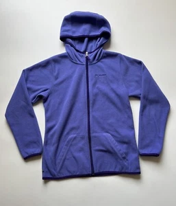 Columbia Fleece Jacket Girls (14-16)Large Purple Hooded Full Zip Pockets - Picture 1 of 8