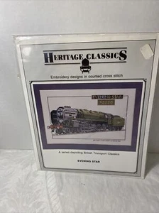 Heritage Classics gezähltes Stickdesign Kreuzstich ABENDSTERN LOKOMOTIVE - Bild 1 von 7