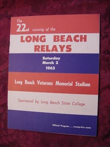 22. jährliche Long Beach Staffeln 2. März 1963 Leichtathletikprogramm - Bild 1 von 1
