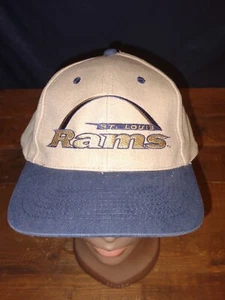St Louis Rams Football Gear Snapback Cap bestickt KC OSFA blau & hellbraun Sport - Bild 1 von 7