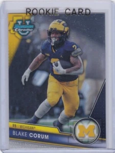 BLAKE CORUM ROOKIE CARD Rams 2023 Michigan Wolverines Football BOWMAN CHROME RC! - Picture 1 of 2
