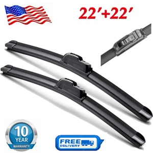 22" & 22" Inch Ford F150 F250 F350 F450 OEM Quality Beam Windshield Wiper Blades - Picture 1 of 12