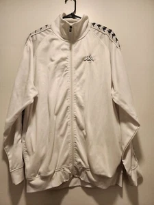 Vintage Men's Kappa White Full Zip-Up Jacket Size XL - Picture 1 of 5