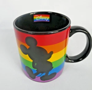 Disney Rainbow Collection Coffee Cocoa Mug Mickey Mouse 20 Oz Pride Love EUC - Picture 1 of 7