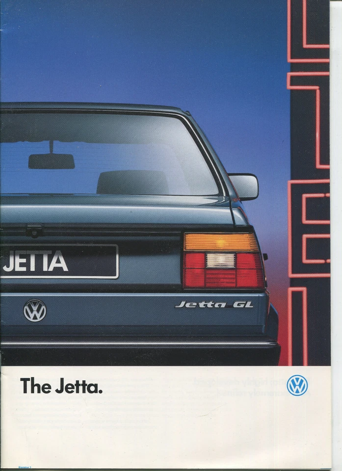 FOLLETO COCHE - VOLKSWAGEN JETTA - SEPTIEMBRE 1987 Foto 1 de 1