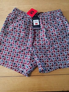 Ben Sherman Long Beach Shorts Red/Navy Size M BNWT - Picture 1 of 3