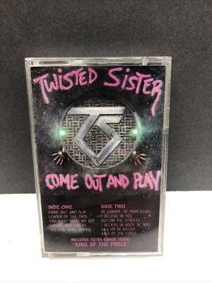 Twisted Sister 1985 Vintage Used Cassette Come Out and Play Glam Metal - Image 1 of 4