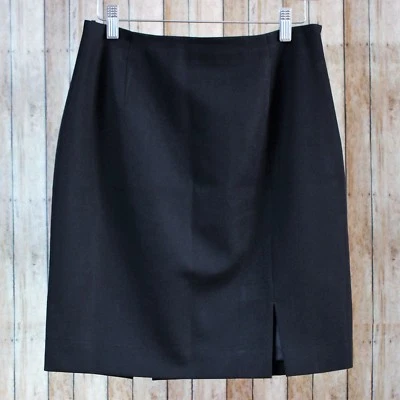 Falda ajustada forrada recta de lana Classiques Entier carrera para mujer talla 10 negra Foto 1 de 4