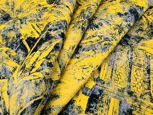 S. Harris Toile Velvet Fabric- Commonwealth Toile / Goldcrest 1.50 yds 1316302 - Picture 1 of 5