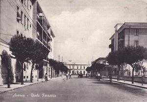 C18862-ANNULLO DI FRIGNANO AL RETRO, AVERSA VIALE FERROVIA, ED. LUIGI RUTA, 1959 - Foto 1 di 2