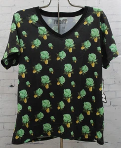 New Neff Women's Ice Cream V Neck T-Shirt Medium Black - Picture 1 of 1