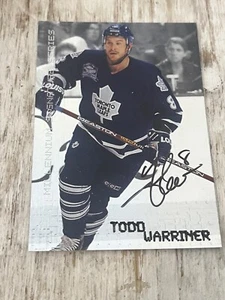 1999-00 Be A Player Millennium Signatures Todd Warriner Auto Card Maple Leafs - Picture 1 of 2