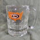 A&W Root Beer Vintage Glass Mug USA Map Logo 4 3/8" Soda Pop A & W Fast Food Cup