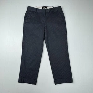 Pantalone elegante Talbots nero bianco a righe taglia 2 Petite Signature Capri - Foto 1 di 9