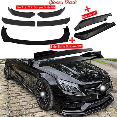 For Mercedes-Benz GLK250 Front Bumper Lip Spoiler Body Kit Side+Skirt Rear Foto 1 de 4