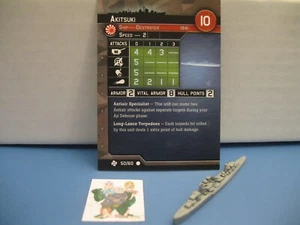 =Axis Allies War at Sea TASK FORCE Akitsuki 50/60 con tarjeta= - Imagen 1 de 1