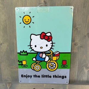 Sanrio Hello Kitty Enjoy the little things Cartoon Metal Sign Tricycle Sun 2023 - Picture 1 of 3