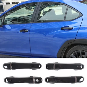 Tapicería de manija de puerta inteligente lateral para Subaru WRX 2021-23 sedán cubierta negra brillante - Imagen 1 de 12