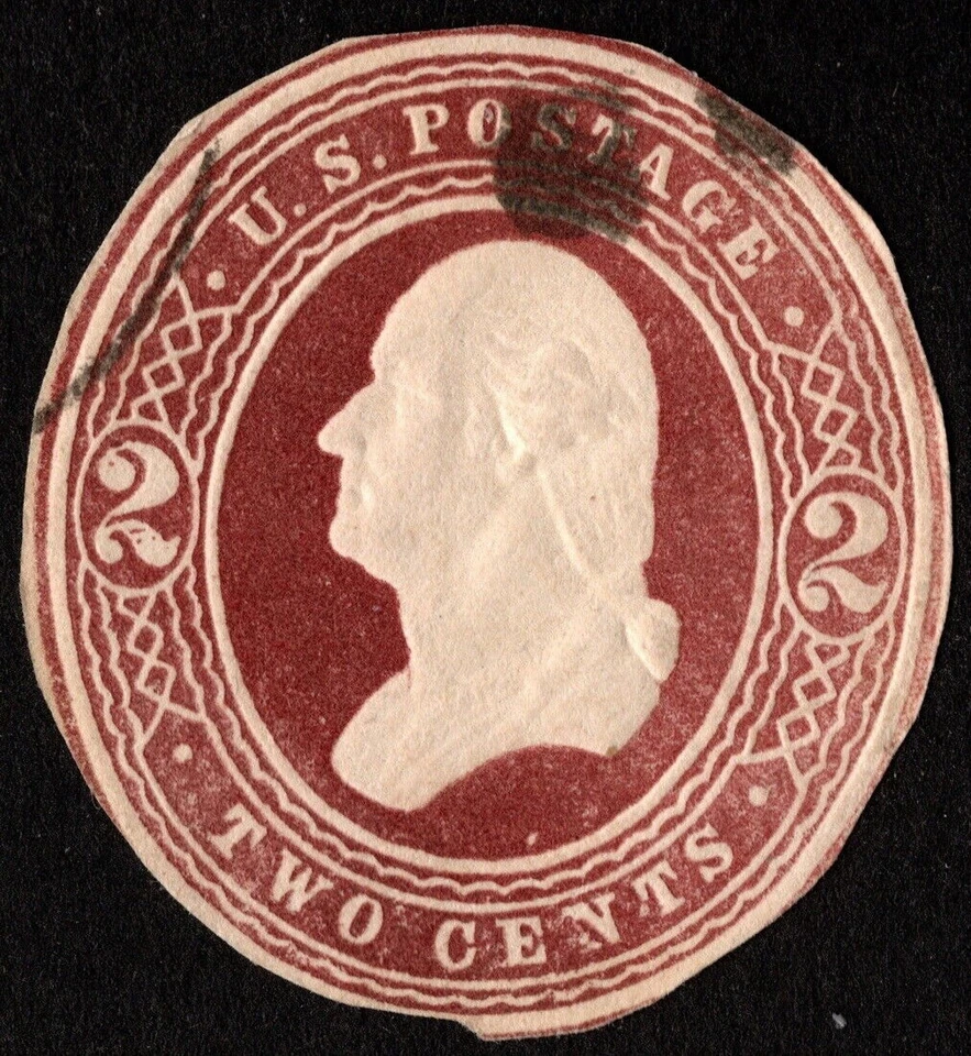 US - 1884 - 2 Cents Brown George Washington Postal Stationery Cut Square # U277 - Image 1 of 1