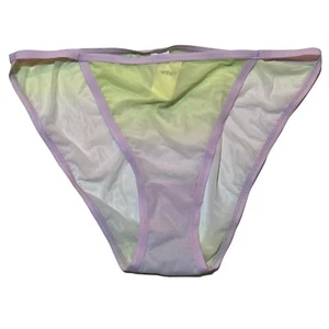 NUEVO CON ETIQUETAS AERIE Bragas Bikini Corte Alto Ropa Interior XS-S-M-L-XL Malla Verde Púrpura - Imagen 1 de 8