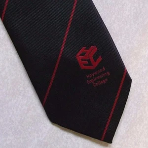 Vintage Tie MENS Necktie CLUB ASSOCIATION HAYTie NecktieWOOD ENGINEERING COLLEGE - Picture 1 of 4