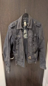Diesel Blue Panthers Denim Designer Jacket - Picture 1 of 9