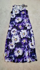 NINA LEONARD Sleeveless Floral Dress For Women Size XL Purple - Picture 1 of 2