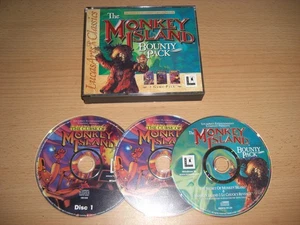 THE MONKEY ISLAND BOUNTY PACK Pc Cd Rom CD - Secret Of MI 1 & 2 & Curse Of 3 - Imagen 1 de 1
