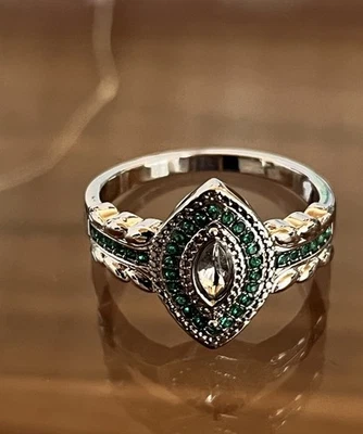 Silber  Damen  Ring Gr. 22  Zirkon - Bild 1 von 4