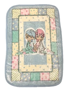 Vintage 2000 Precious Moments Pastel Lux Plush Baby Blanket 29” X 43” C. Crafts - Picture 1 of 4