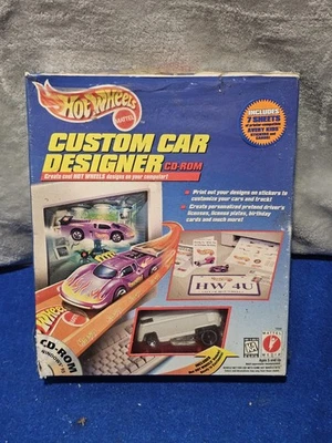 HOT WHEELS 1997 CUSTOM CAR DESIGNER CD-ROM & VAN SEALED IN ORIGINAL MINT BOX - Image 1 of 4