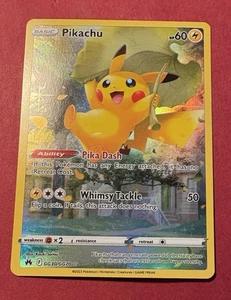 Pikachu Pokémon TCG GG30/GG70 Crown Zenith Galarian Gallery Holo - Picture 1 of 12