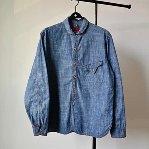 Vintage 2000s Levi's RED TAB round collar chambray shirt, made in Japan - Bild 1 von 24