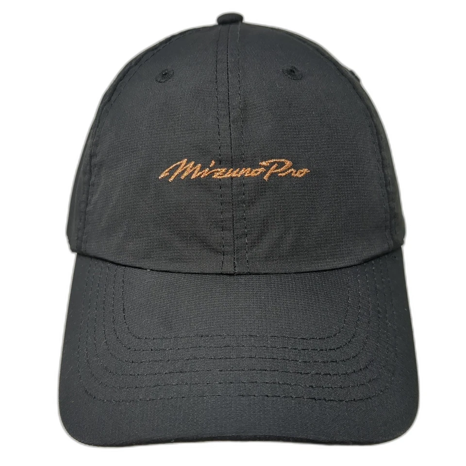 Gorra de béisbol Mizuno Pro con tirantes negra talla única ajustable bordada 6 paneles Foto 1 de 4
