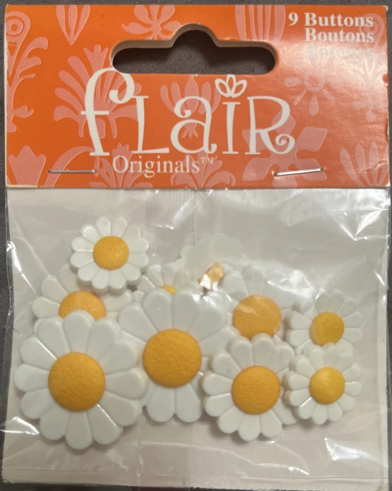 assorted sizes of DAISY shaped shank BUTTONS - Image 1 of 1