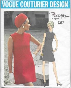 Vintage Vogue Couturier Design Pattern 2337 PERTEGAZ of Spain Designer DRESS 10