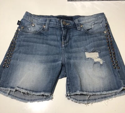 Pantalones Cortos de Jean Rock & Republic Bumpershoot Distressed Corte Talla 2 Festival Boho Foto 1 de 4