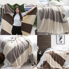 Soft Throw Blankets Knitted Sofa Bed Cover Office Warm Nap Blanket 130x160CM