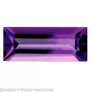8mm x 6mm Natural Purple Amethyst Baguette Cut Gem Gemstone - Picture 1 of 1