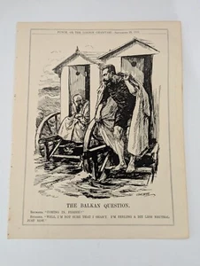 1915 Punze Illustration Karikatur Leonard Rabe-Hügel Rumänien Bulgarien - Bild 1 von 1