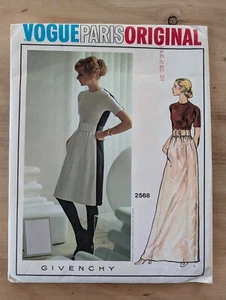 Vogue Paris Original Givency 2568 Women's Vintage Dress Pattern Size 10 Uncut - Picture 1 of 2
