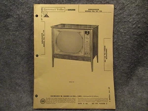 Sams Photofact Folder 2 Set No. 797 Ambassador Models 916 917 919 February 11620 - Picture 1 of 3